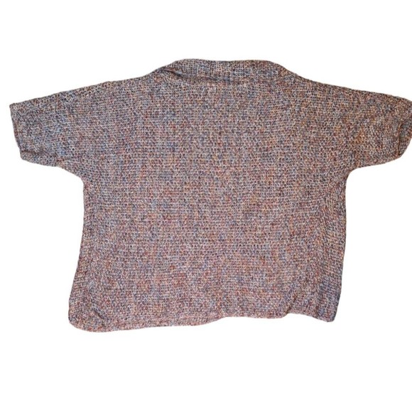 Coldwater Creek Open Front Blue/Gray/Wine/Cream Knit Cardigan, XL - Picture 2 of 5